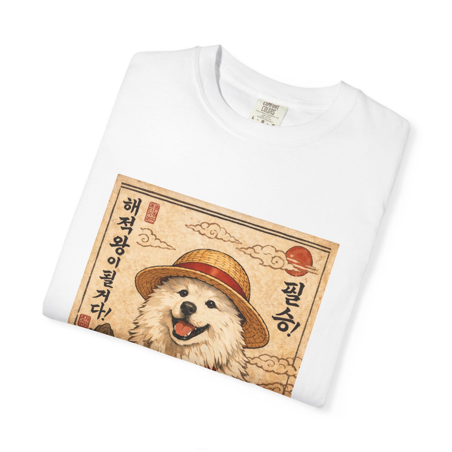 Samoyed K-Style Cute Lines T-Shirt — Quirky Korean Culture Dog Tee